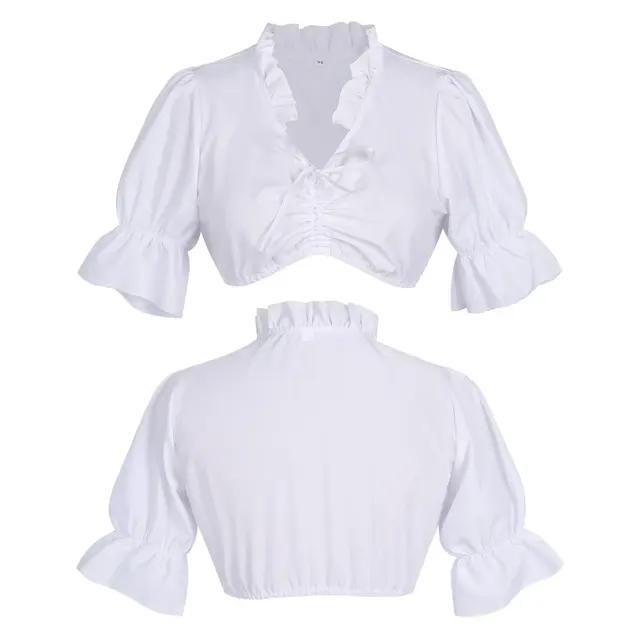 Florales bayerisches Oktoberfest-Magd-Cosplay-Kleid für Damen Detail 2