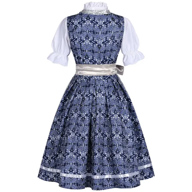 Florales bayerisches Oktoberfest-Magd-Cosplay-Kleid für Damen Detail 5