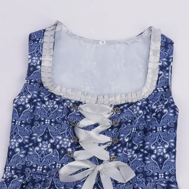Florales bayerisches Oktoberfest-Magd-Cosplay-Kleid für Damen Detail 6