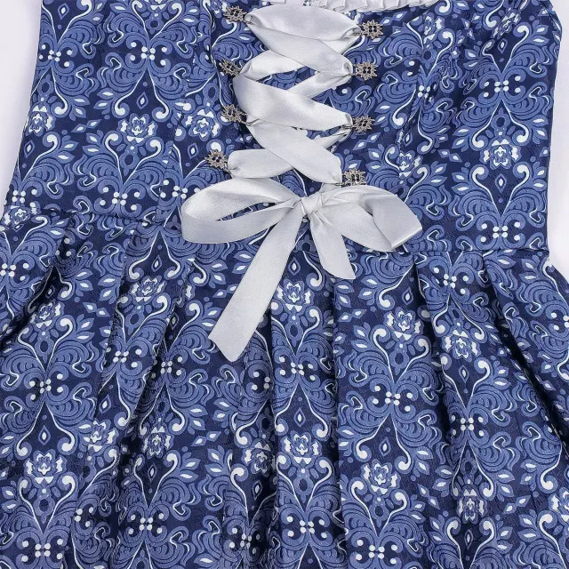 Florales bayerisches Oktoberfest-Magd-Cosplay-Kleid für Damen Detail 7