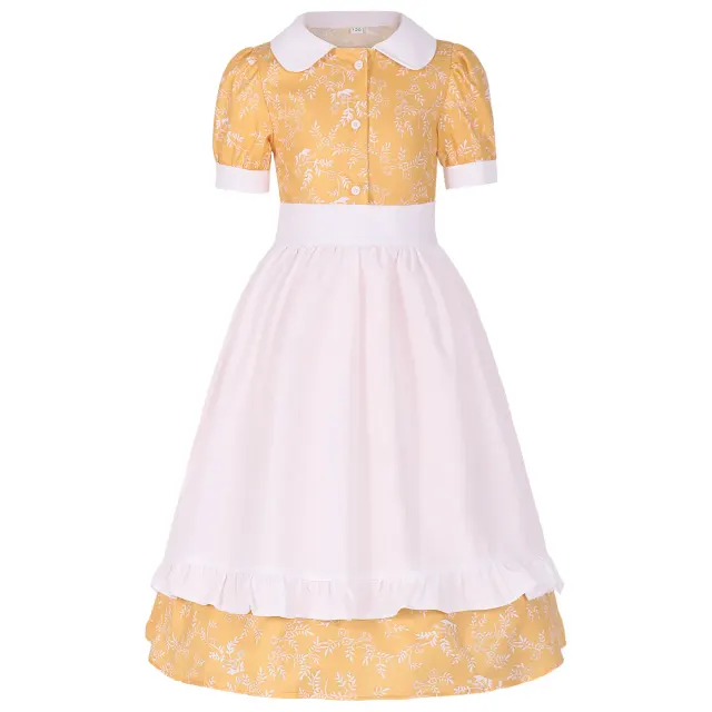Robe de pionnière prairie pour fille pour spectacles de scène d'Oktoberfest détail 3