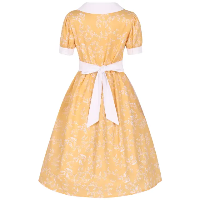 Robe de pionnière prairie pour fille pour spectacles de scène d'Oktoberfest détail 4