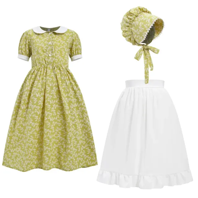 Robe de pionnière prairie pour fille pour spectacles de scène d'Oktoberfest détail 24