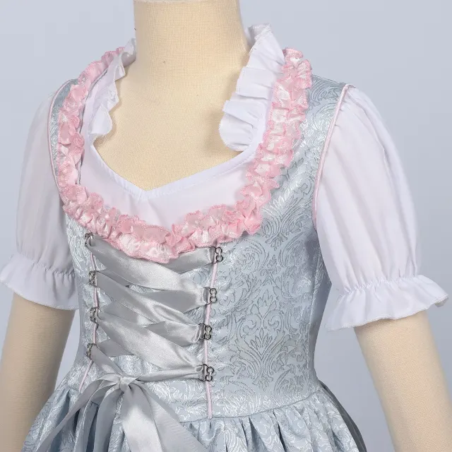 Retro-Oktoberfest-Schnürkleid-Set für Mädchen Detail 4