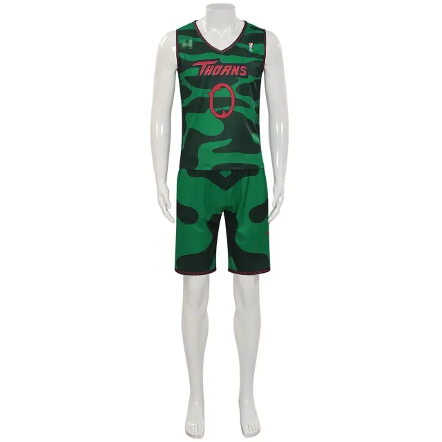 Ensemble cosplay avec maillot de l'équipe Goat Will Vine City Thorn détail 1