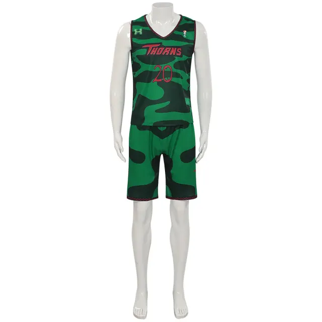 Ensemble cosplay avec maillot de l'équipe Goat Will Vine City Thorn détail 3