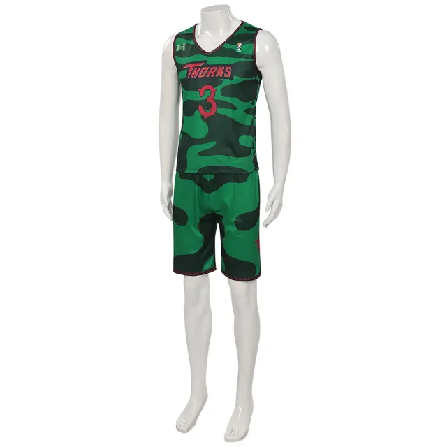 Ensemble cosplay avec maillot de l'équipe Goat Will Vine City Thorn détail 6