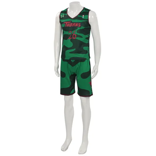 Ensemble cosplay avec maillot de l'équipe Goat Will Vine City Thorn détail 9