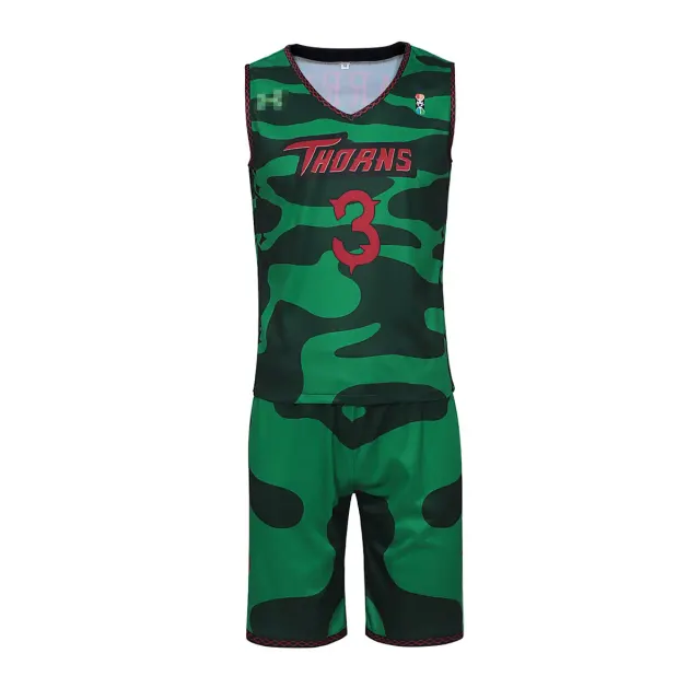 Ensemble cosplay avec maillot de l'équipe Goat Will Vine City Thorn détail 11