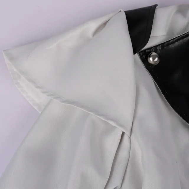 Long trench-coat gothique à fente zippée pour cosplay d'Halloween détail 13