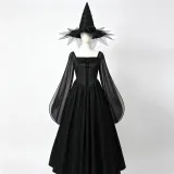 Conjunto de bruja oscura - Negro