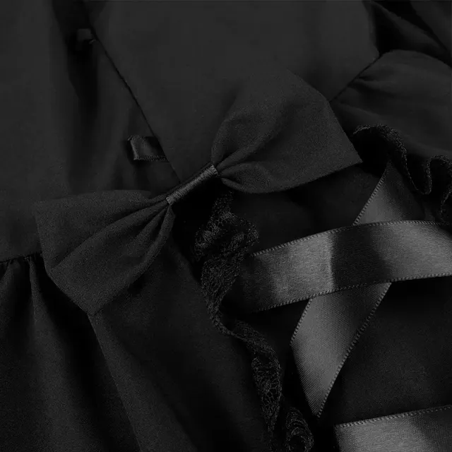Robe de soubrette gothique pour Halloween, Renaissance et cosplay détail 9