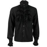 Chemise à volants - Noir