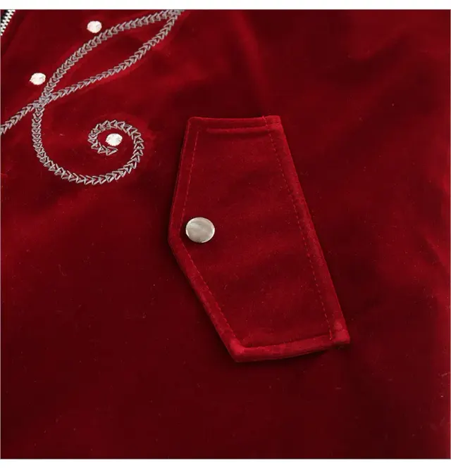 Mittellanger Gothic-Frack aus Wildlederimitat für Halloween-Cosplay Detail 10