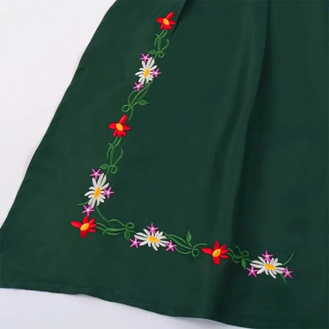 Grünes Oktoberfest-Magd-Kostüm-Set für Damen Detail 16