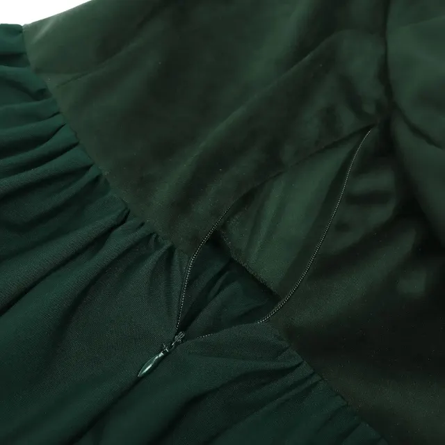 Halloween-Feen-Hofkleid mit Glockenärmeln im Mittelalter-Stil Detail 14