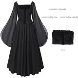 Glockenärmel-Feenkleid - Schwarz