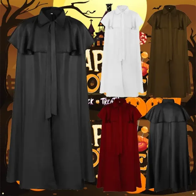 Cape de la Faucheuse à capuche noire, stylisée pour Halloween, les mascarades et le cosplay théâtral.