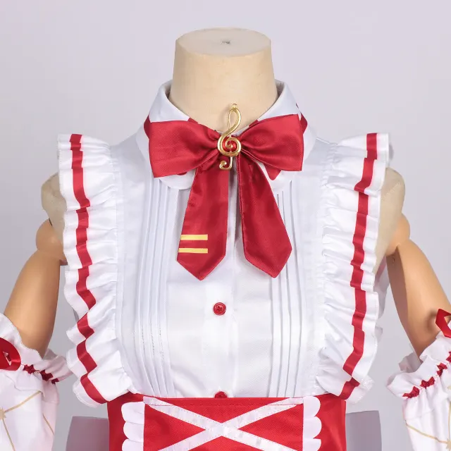 detalle de Vestido Lolita tipo tarta de fresa para mujer, para Halloween, escenario y cosplay 5