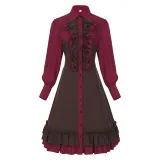 Hofstil-Korsettkleid - Rot