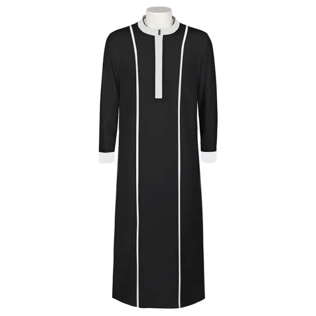 Costume de scène cosplay Halloween robe médiévale à croix détail 3