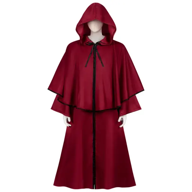 Kapuzen-Halloween-Cosplay-Robe-Umhang für mittelalterlichen dunklen Zauberer Detail 2