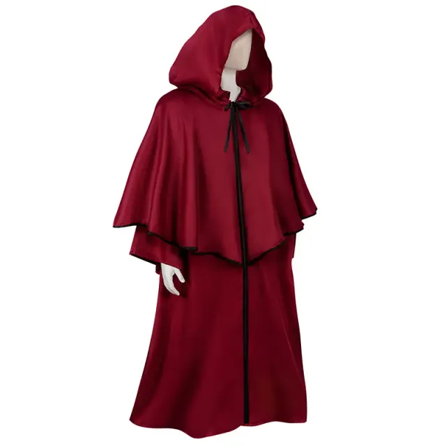 Kapuzen-Halloween-Cosplay-Robe-Umhang für mittelalterlichen dunklen Zauberer Detail 4