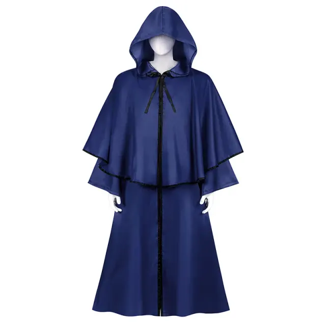 Kapuzen-Halloween-Cosplay-Robe-Umhang für mittelalterlichen dunklen Zauberer Detail 12