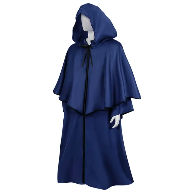 Kapuzen-Halloween-Cosplay-Robe-Umhang für mittelalterlichen dunklen Zauberer Detail 14