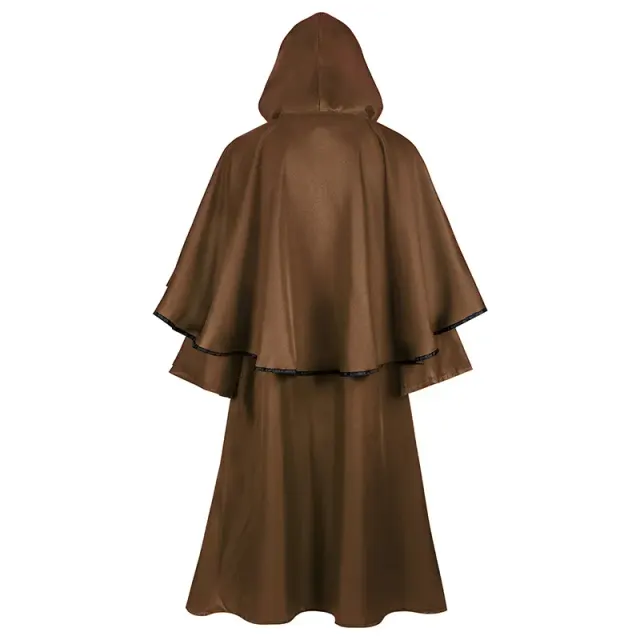 Kapuzen-Halloween-Cosplay-Robe-Umhang für mittelalterlichen dunklen Zauberer Detail 19