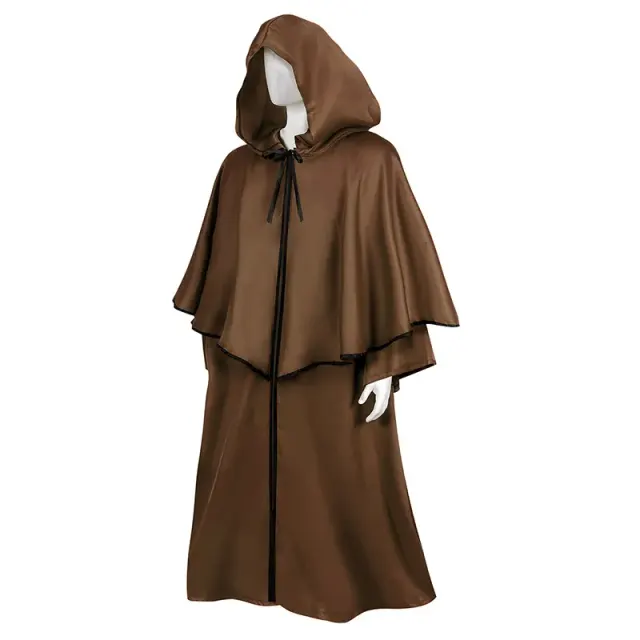 Kapuzen-Halloween-Cosplay-Robe-Umhang für mittelalterlichen dunklen Zauberer Detail 20