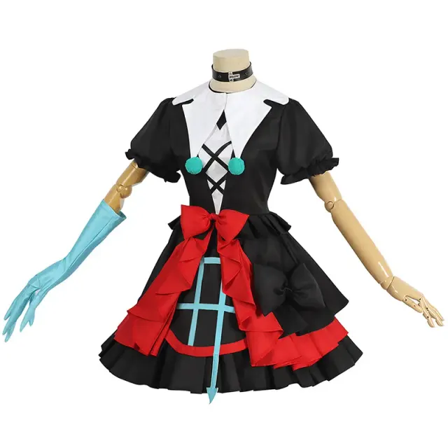 Ensemble cosplay Nuit d'horreur : Stella la muette et l'infirmière Heather détail 1