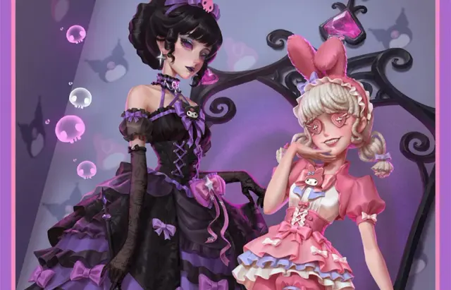 Identity V Bloody Queen My Melody Cosplay-Kostüm & Perücke Detail 6