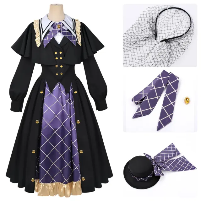 Cette robe cosplay Parfumeuse d'Identity V pour femme arbore un élégant style de collaboration café pour le jeu de rôle inspiré des jeux et des anime.