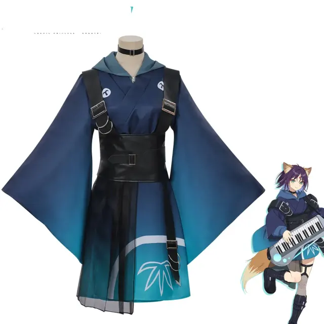 Iroha Cosplay-Kostüm als Komplettset mit langärmliger bedruckter Jacke und langer Hose in der vorrätigen Ausführung.