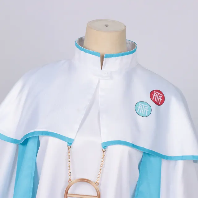 Ensemble complet robe bleue cosplay anime japonais détail 3