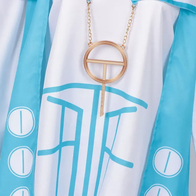 Ensemble complet robe bleue cosplay anime japonais détail 7