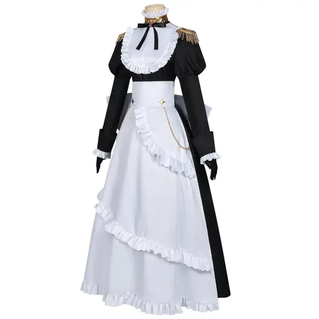 detalle de Vestido largo cosplay Lolita de doncella fantasma japonesa 14