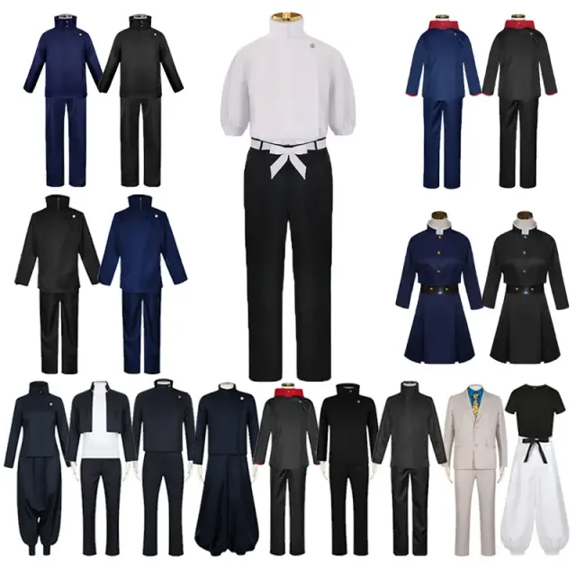 Jujutsu Kaisen Charakter-Cosplay-Kostüm, dargestellt für Anime- und Spiel-Rollenspielveranstaltungen.