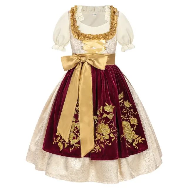 Kids Bavarian Dirndl Oktoberfest Halloween Costume Dress detail 15