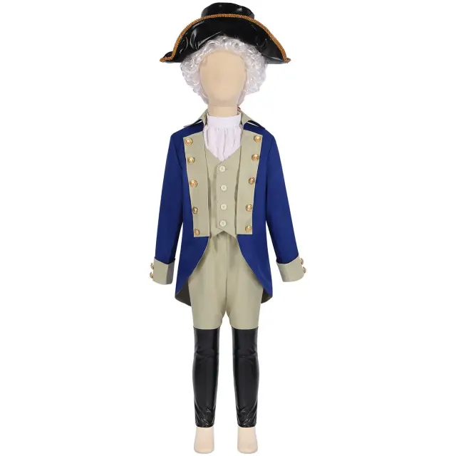Ensemble de déguisement pirate des Caraïbes et président pour enfants détail 3