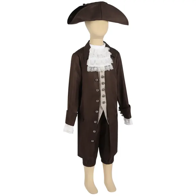 Ensemble de déguisement pirate des Caraïbes et président pour enfants détail 13