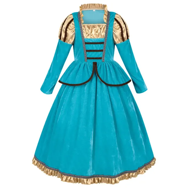 detalle de Vestido cosplay de princesa medieval infantil para fiestas de Halloween 1
