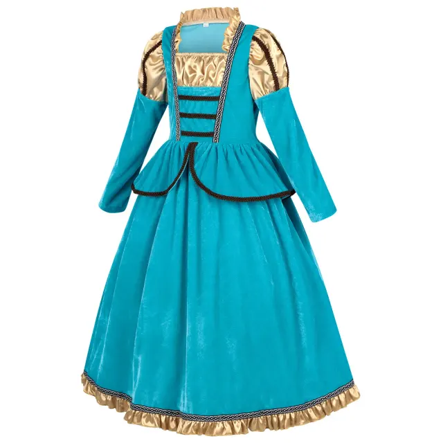 detalle de Vestido cosplay de princesa medieval infantil para fiestas de Halloween 2