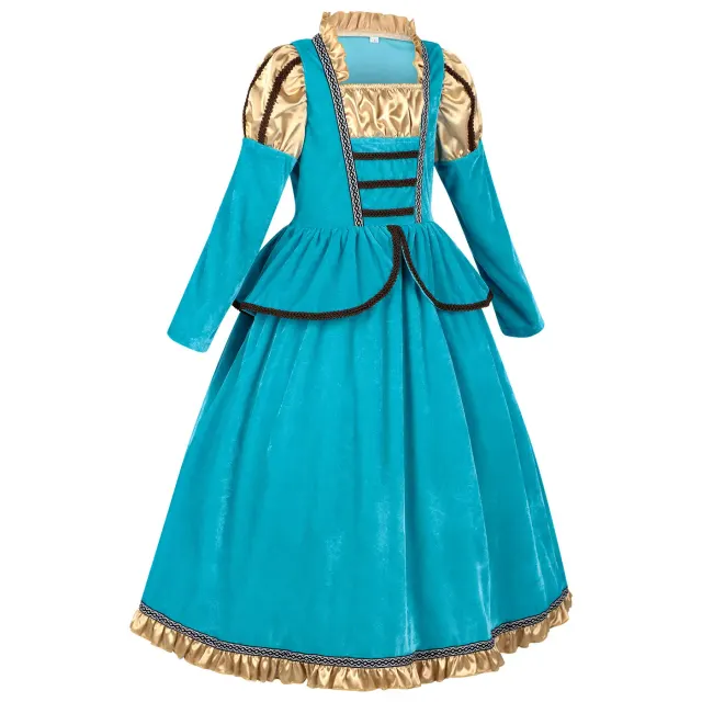 detalle de Vestido cosplay de princesa medieval infantil para fiestas de Halloween 3