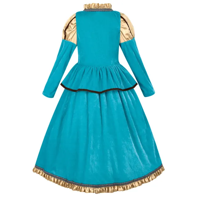 detalle de Vestido cosplay de princesa medieval infantil para fiestas de Halloween 4