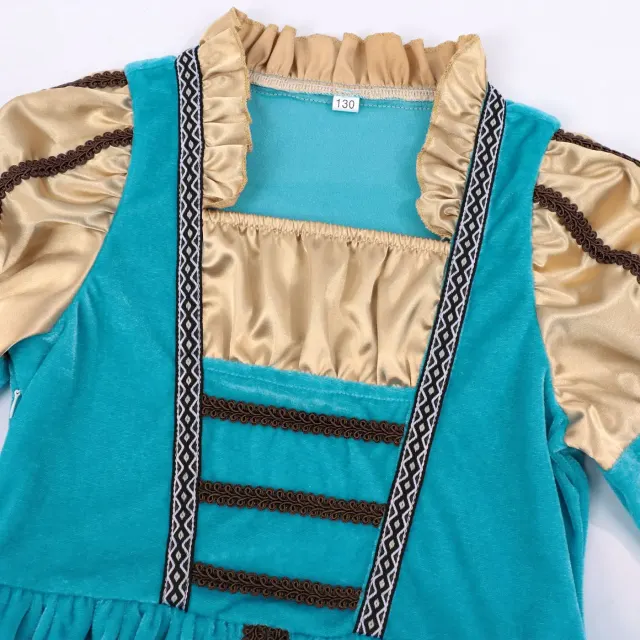 detalle de Vestido cosplay de princesa medieval infantil para fiestas de Halloween 5