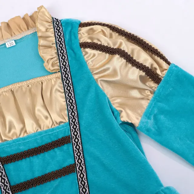detalle de Vestido cosplay de princesa medieval infantil para fiestas de Halloween 6