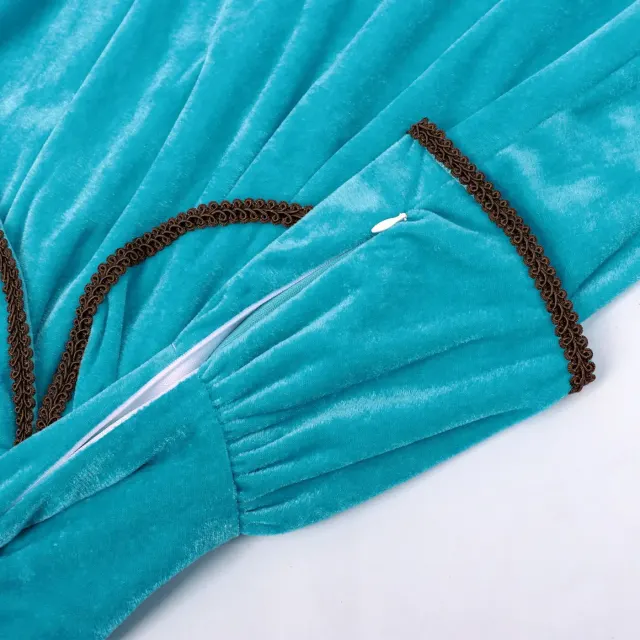 detalle de Vestido cosplay de princesa medieval infantil para fiestas de Halloween 8