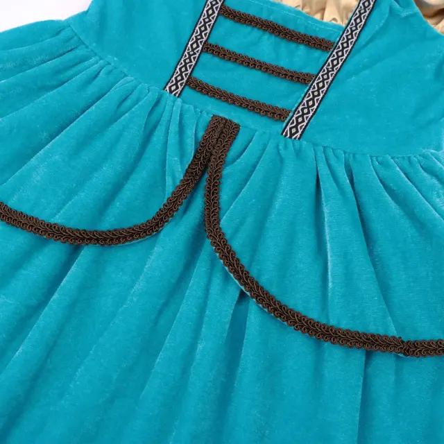 detalle de Vestido cosplay de princesa medieval infantil para fiestas de Halloween 9